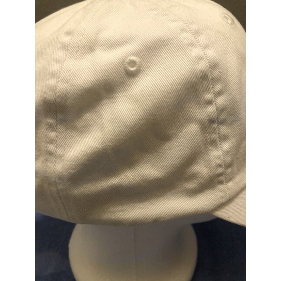 YRN Cap Men Adjustable White Solid With Slippery Logo On Cap 100% Cotton - Picture 4 of 6